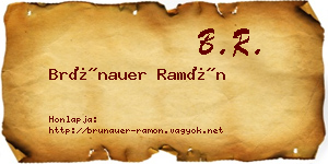 Brünauer Ramón névjegykártya